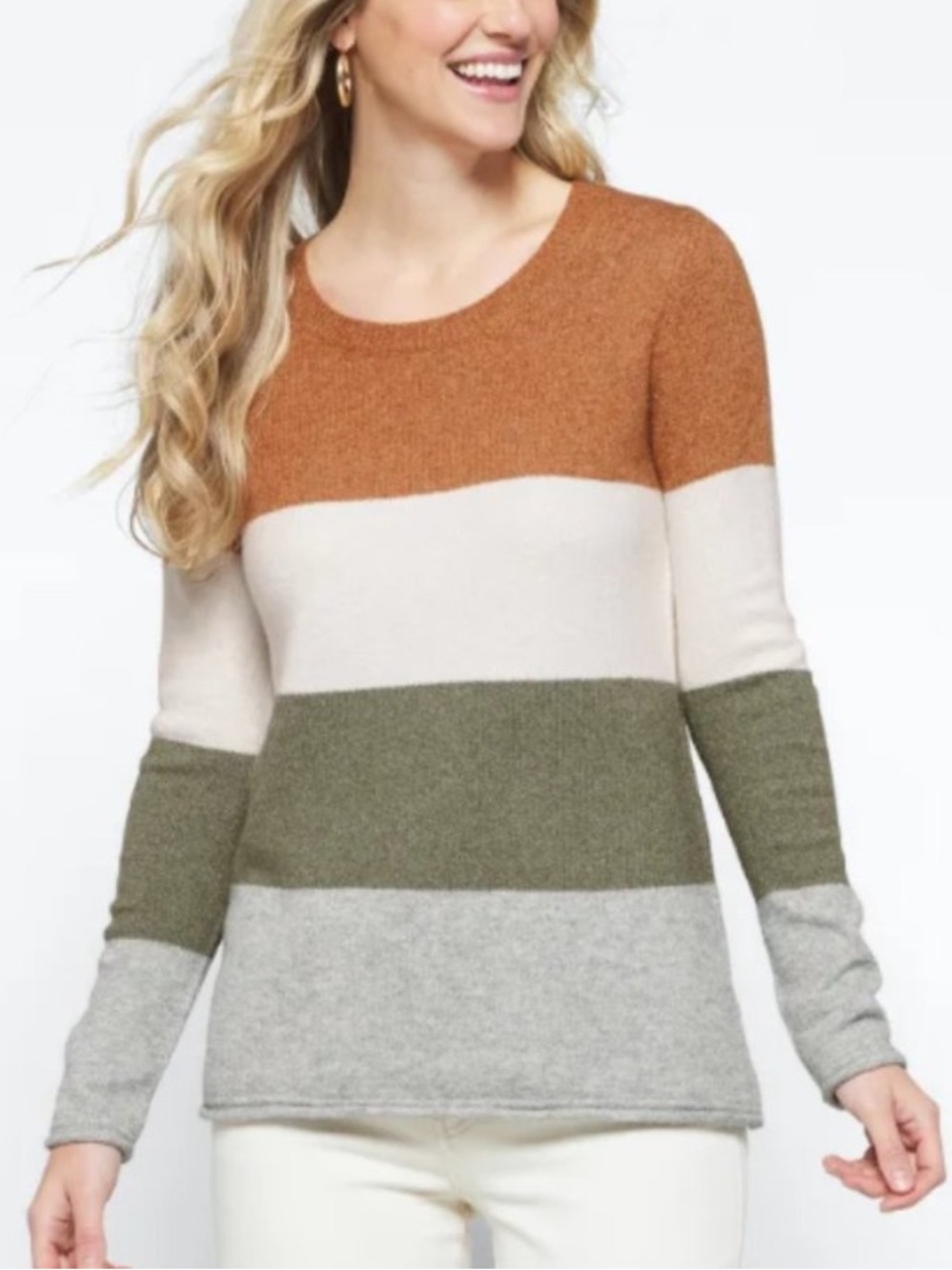 MARKET & SPRUCE SANDRA COLORBLOCK LIGHTWEIGHT SWEATER STITCH FIX